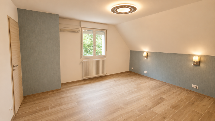 Peinture d'une chambre réalisée dans le cadre d'une rénovation intérieure