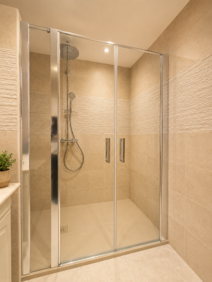 Salle de bains avec douche à l'italienne réalisée à Monts